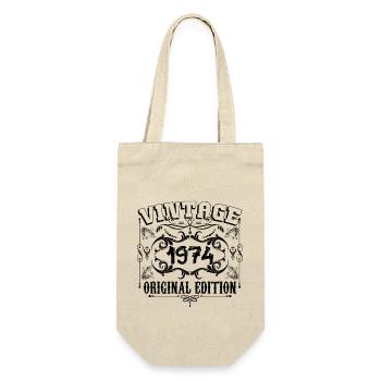 1974 | Vintage Aged Original 1974 birthday gift - Sac à bouteille - nature - Devant