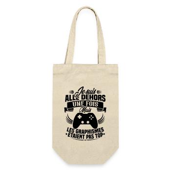 Humour cadeau console graphisme jeux vidéo - Sac à bouteille - nature - Devant