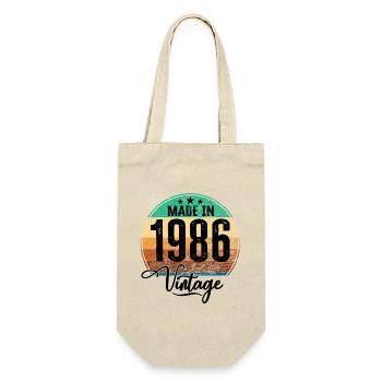 Millésime Fabriqué en 1986 Année de naissance 1986 Anniversaire - Sac à bouteille - nature - Devant