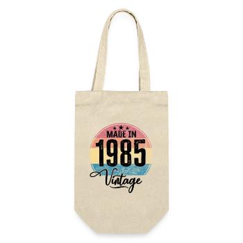 Vintage Made in 1985 Year of birth 1985 Birthday - Gift Bag for Bottles - nature - Front