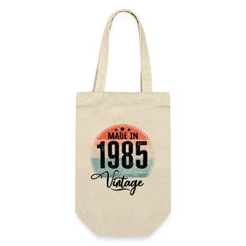 Vintage Made in 1985 Year of birth 1985 Birthday - Gift Bag for Bottles - nature - Front