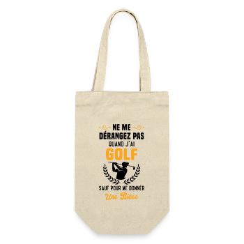 Ne me dérangez pas quand je golfe, cadeau golfeur - Sac à bouteille - nature - Devant