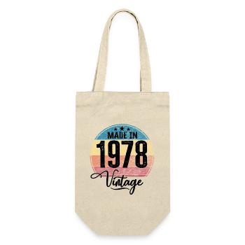 Millésime Fabriqué en 1978 Année de naissance 1978 Anniversaire - Sac à bouteille - nature - Devant