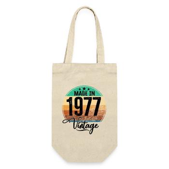 Vintage Made in 1977 Year of birth 1977 Birthday - Gift Bag for Bottles - nature - Front