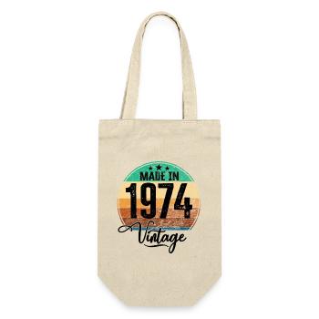 Vintage Made in 1974 Year of Birth 1974 Birthday - Gift Bag for Bottles - nature - Front