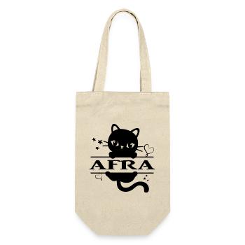 T-Shirt Afra T-Shirt Geschenkidee weiblicher Name - Geschenkbeutel für Flaschen - Natur - Vorne