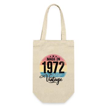 Millésime Fabriqué en 1972 Année de naissance 1972 Anniversaire - Sac à bouteille - nature - Devant