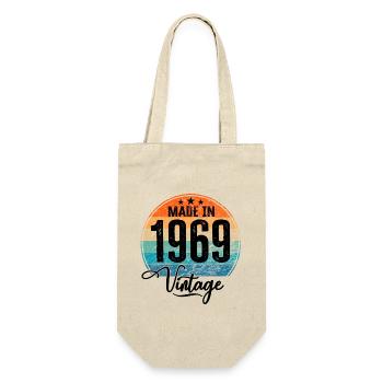 Vintage Made in 1969 Year of birth 1969 Birthday - Gift Bag for Bottles - nature - Front