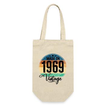 Vintage Made in 1969 Year of birth 1969 Birthday - Gift Bag for Bottles - nature - Front