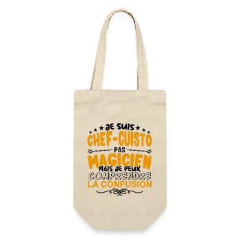 Chef-Cuistot pas Magicien | le Meilleur Chef-Cuis - Sac à bouteille - nature - Devant