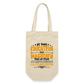 Educateur pas Magicien | le Meilleur Educateur ca - Sac à bouteille - nature - Devant
