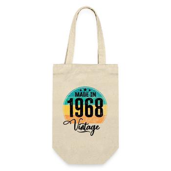 Millésime Fabriqué en 1968 Année de naissance 1968 Anniversaire - Sac à bouteille - nature - Devant