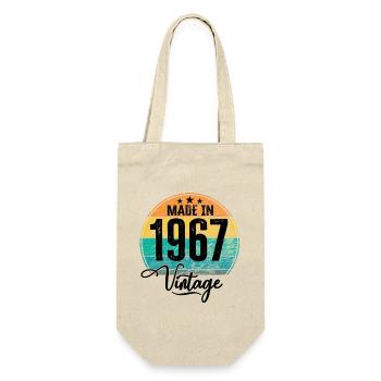 Vintage Made in 1967 Year of birth 1967 Birthday - Gift Bag for Bottles - nature - Front