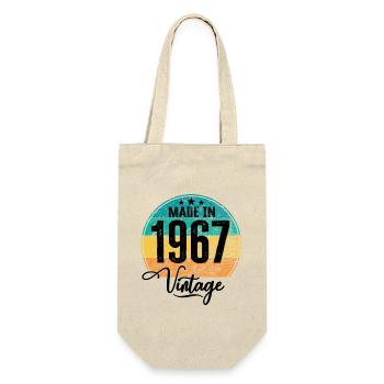 Vintage Made in 1967 Year of birth 1967 Birthday - Gift Bag for Bottles - nature - Front