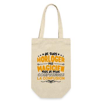 Horloger pas Magicien | le Meilleur Horloger cade - Sac à bouteille - nature - Devant