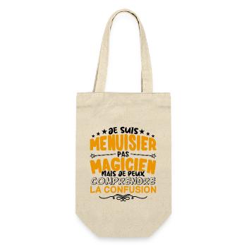 Menuisier pas Magicien | le Meilleur Menuisier cad - Sac à bouteille - nature - Devant