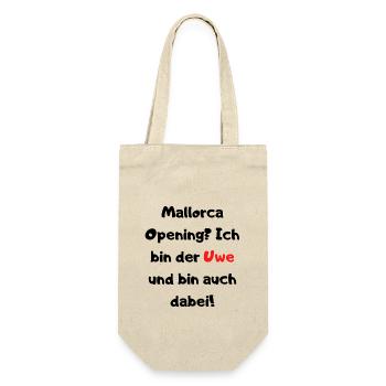 Malle Opening Ich bin der Uwe und bin auch dabei! - Geschenkbeutel für Flaschen - Natur - Vorne