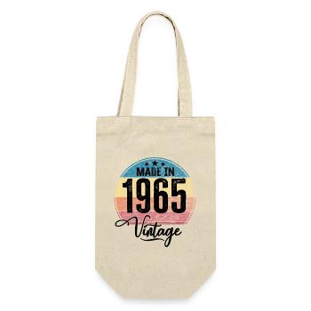 Millésime Fabriqué en 1965 Année de naissance 1965 Anniversaire - Sac à bouteille - nature - Devant