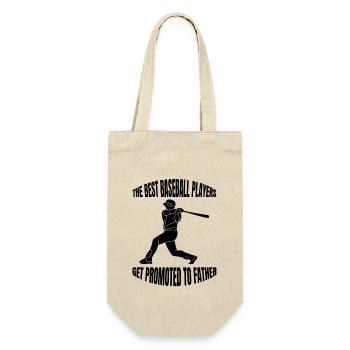 Baseballliebhaber Baseball Vater Baseballspiel Dad - Geschenkbeutel für Flaschen - Natur - Vorne