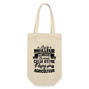 Papa et agriculteur, Cadeau papa agriculteur - Sac à bouteille - nature - Devant