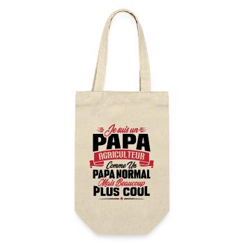 Un papa agriculteur c'est comme un papa normal - Sac à bouteille - nature - Devant
