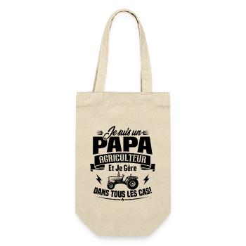 Je suis un papa agriculteur et je gère le deux - Sac à bouteille - nature - Devant