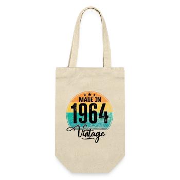 Millésime Fabriqué en 1964 Année de naissance 1964 Anniversaire - Sac à bouteille - nature - Devant