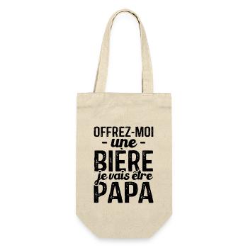 Offrez moi une bière je vais être papa - Sac à bouteille - nature - Devant