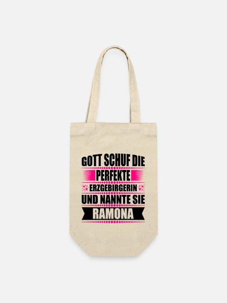 Erzgebirge Frau Namen Sachsen Ramona - Geschenkbeutel für Flaschen - Natur