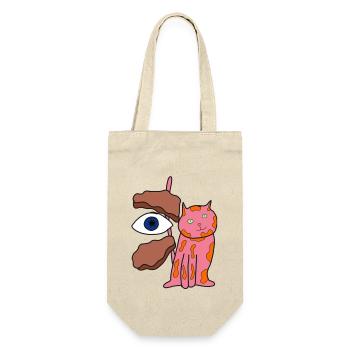 Pet Cat Making Biscuits Christmas - Gift Bag for Bottles - nature - Front