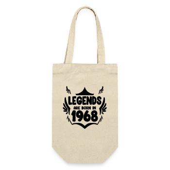 1968 - Jahrgang 1968 - Geschenkbeutel für Flaschen - Natur - Vorne