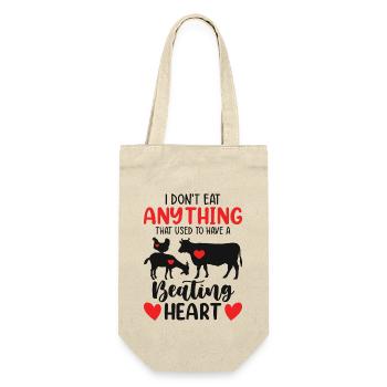 I Don't Eat What Used To Have A Beating Heart - Gift Bag for Bottles - nature - Front
