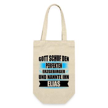 Erzgebirge Mann Namen Sachsen Elias - Geschenkbeutel für Flaschen - Natur - Vorne