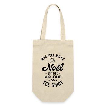 Mon pull moche de Noël est sale humour cadeau - Sac à bouteille - nature - Devant