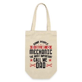 Some people call me mechanic dad gift car mechanic - Sac à bouteille - nature - Devant