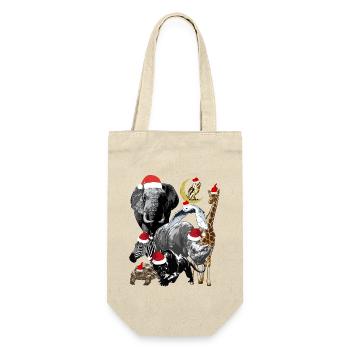 Dschungeltiere - Weihnachtsthema - Geschenkbeutel für Flaschen - Natur - Vorne