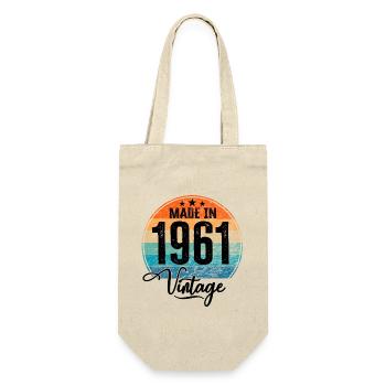 Millésime fabriqué en 1961 Année de naissance 1961 Anniversaire - Sac à bouteille - nature - Devant
