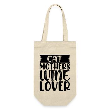 Cat mother wine lover - Sac à bouteille - nature - Devant