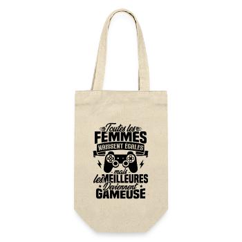 Les meilleures femmes deviennent gameuse - Sac à bouteille - nature - Devant