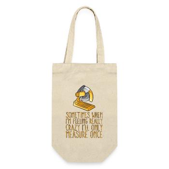 Handyman Woodworker Sometimes Measure Funny Worker - Gift Bag for Bottles - nature - Front