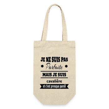 Cadeau pas parfaite mais cavalière cheval - Sac à bouteille - nature - Devant