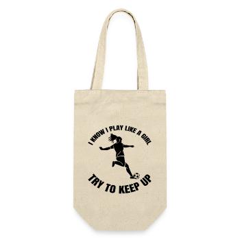 Soccer Girls Soccer Coach Soccer Player Woman - Gift Bag for Bottles - nature - Front