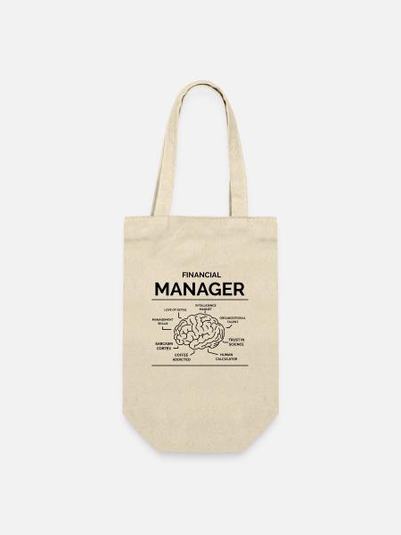 Finanz Manager - Geschenkbeutel für Flaschen - Natur