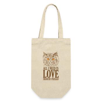 All I Need is Love from my Persian Cat - Gift Bag for Bottles - nature - Front