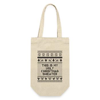 This is my ugly christmas sweater - Gift Bag for Bottles - nature - Front