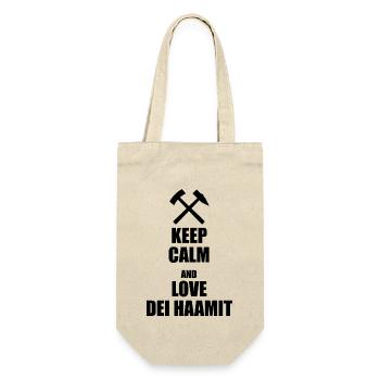 Erzgebirge Keep Calm Haamit - Geschenkbeutel für Flaschen - Natur - Vorne