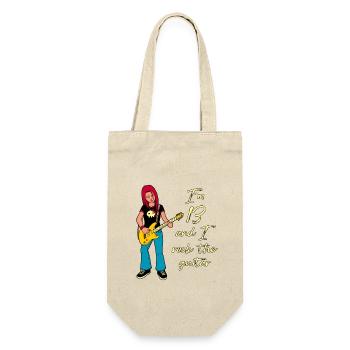 I'm 13 - Girl Guitarist - Gift Bag for Bottles - nature - Front