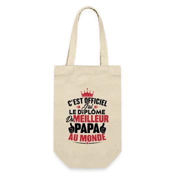 Meilleur papa au monde - Sac à bouteille - nature - Devant