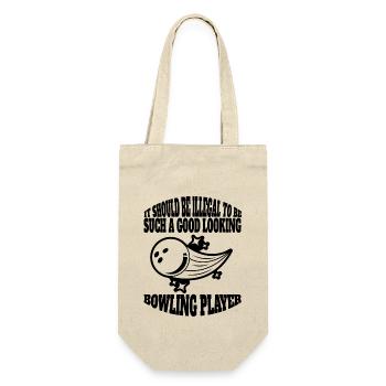 Bowling Kegel Bowler Bowling Gift Bowling Ball - Gift Bag for Bottles - nature - Front