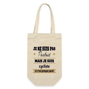 Pas parfait mais cycliste vélo humour - Sac à bouteille - nature - Devant